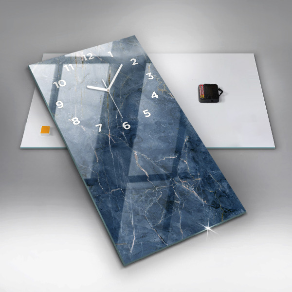 Vertical wall clock Blue marble texture