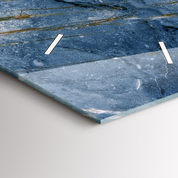 Vertical wall clock Blue marble texture