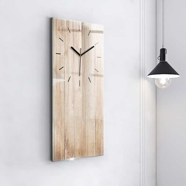 Vertical wall clock Wooden texture