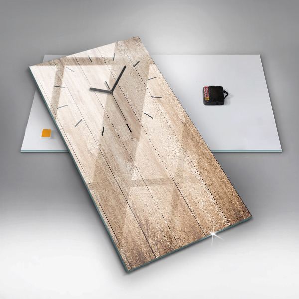 Vertical wall clock Wooden texture