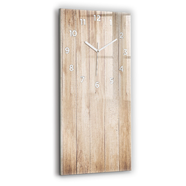 Vertical wall clock Wooden texture