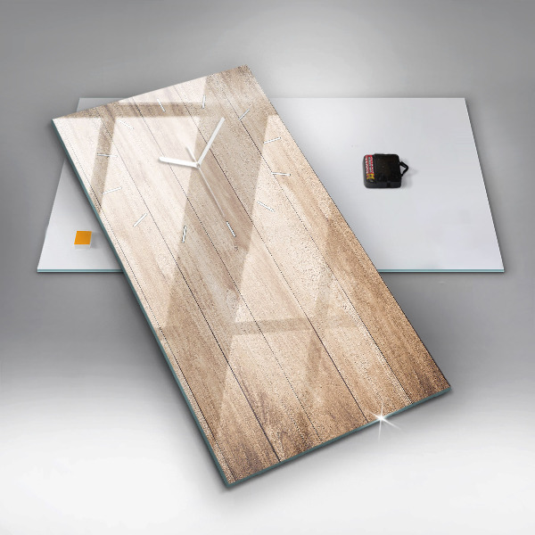 Vertical wall clock Wooden texture