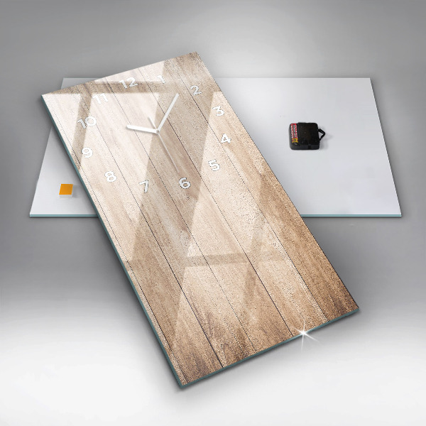 Vertical wall clock Wooden texture