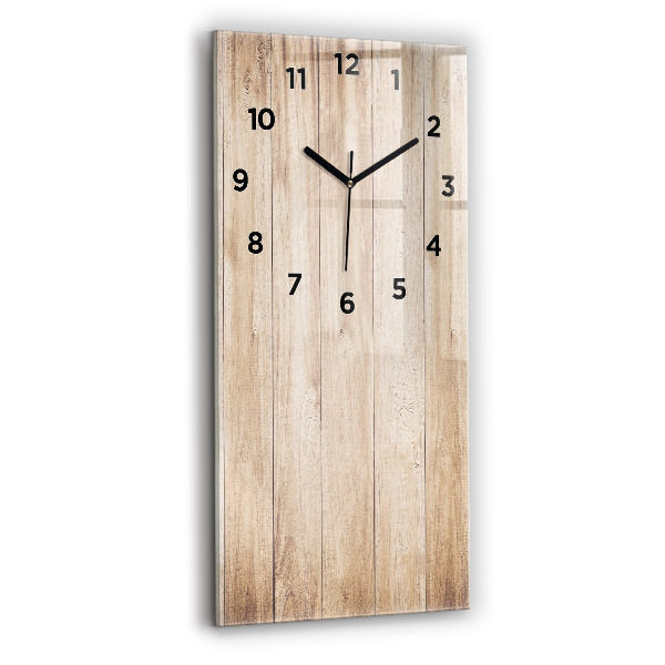 Vertical wall clock Wooden texture