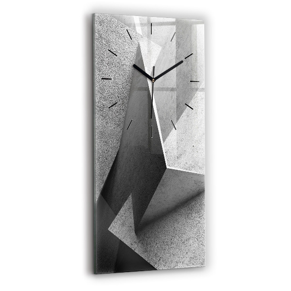 Vertical wall clock Abstraction triangles