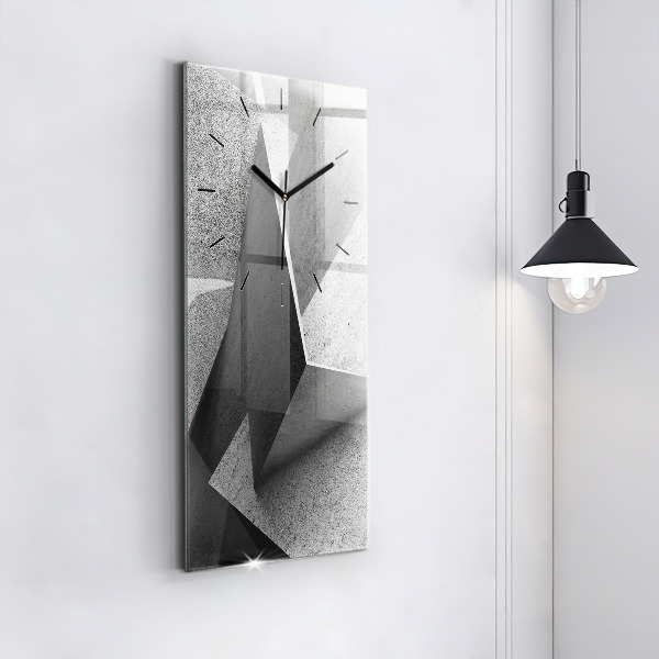 Vertical wall clock Abstraction triangles