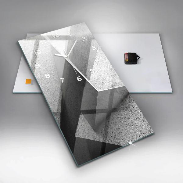 Vertical wall clock Abstraction triangles