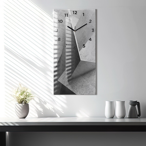 Vertical wall clock Abstraction triangles