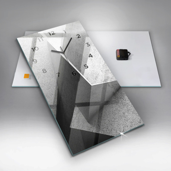 Vertical wall clock Abstraction triangles