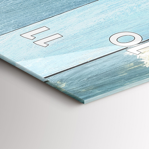 Vertical wall clock Boards stripes and shell