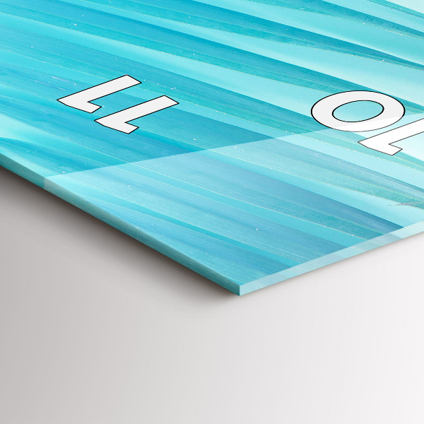 Vertical wall clock Tropical palm tree