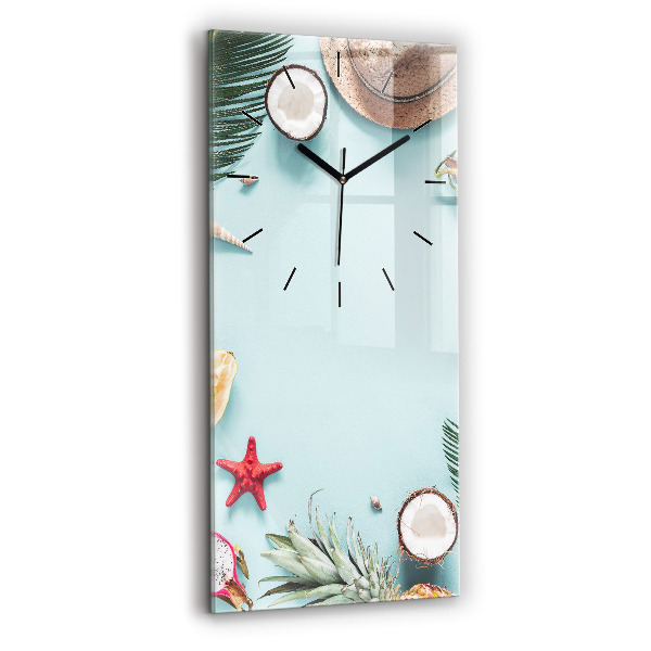 Vertical wall clock Summer composition