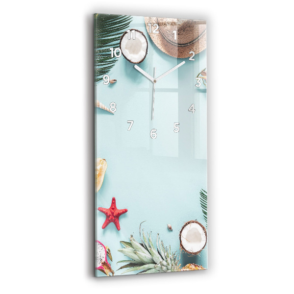 Vertical wall clock Summer composition