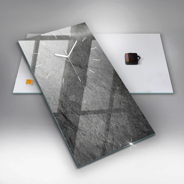 Vertical wall clock Volcanic rock