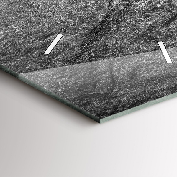 Vertical wall clock Volcanic rock