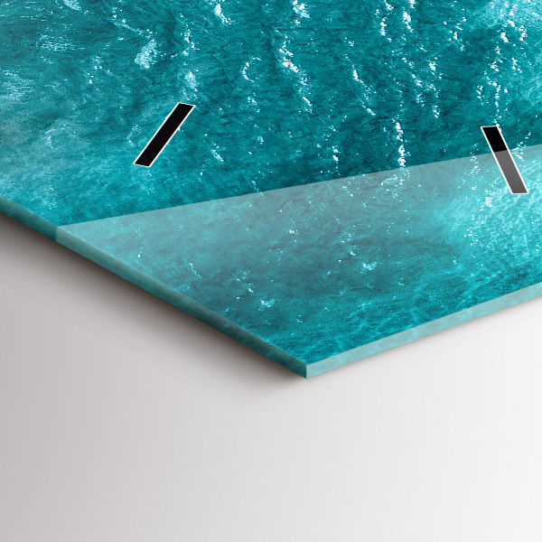 Vertical wall clock sea beach people