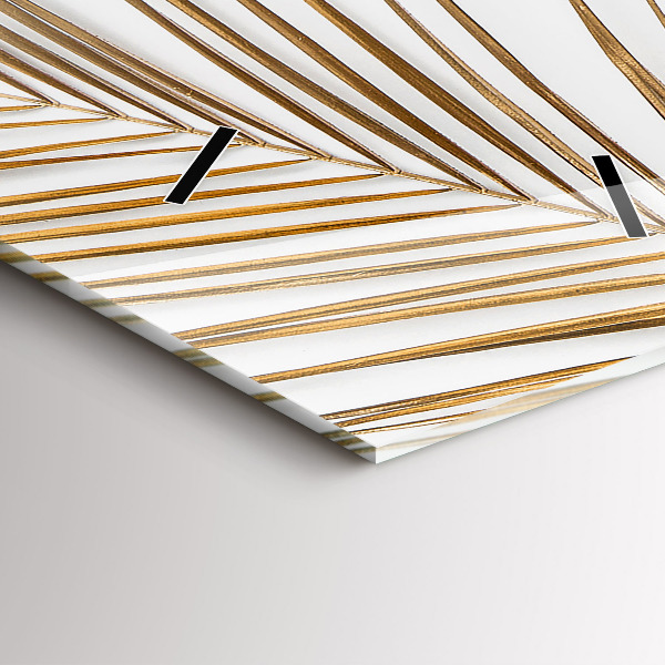 Vertical wall clock Tropical leaves