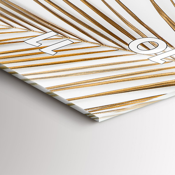 Vertical wall clock Tropical leaves