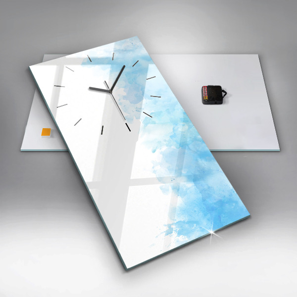 Vertical wall clock Painted spots