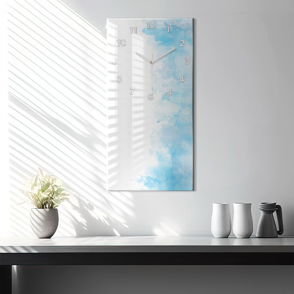 Vertical wall clock Painted spots