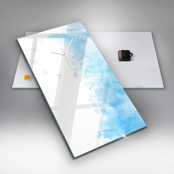 Vertical wall clock Painted spots