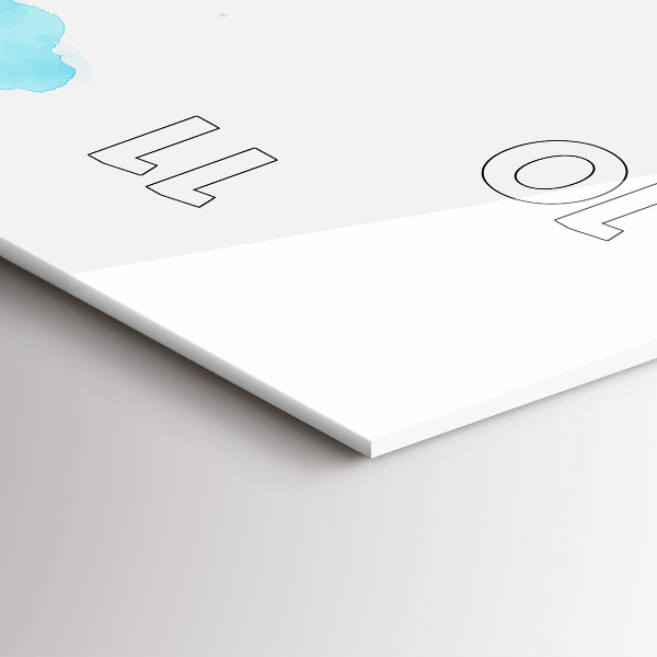 Vertical wall clock Painted spots