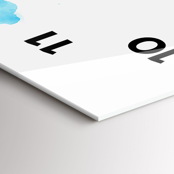 Vertical wall clock Painted spots