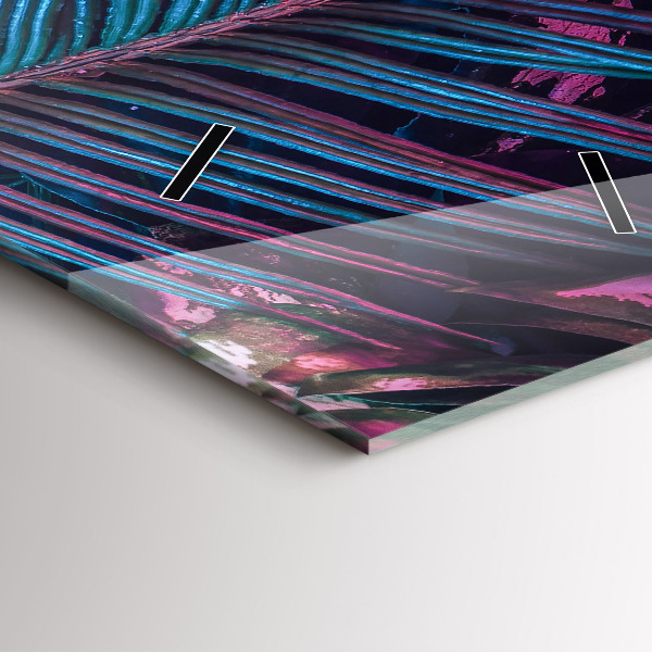 Vertical wall clock Exotic flowers