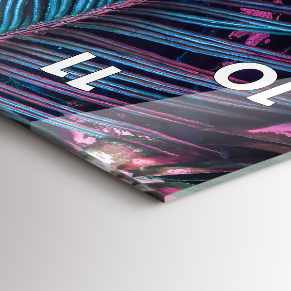 Vertical wall clock Exotic flowers