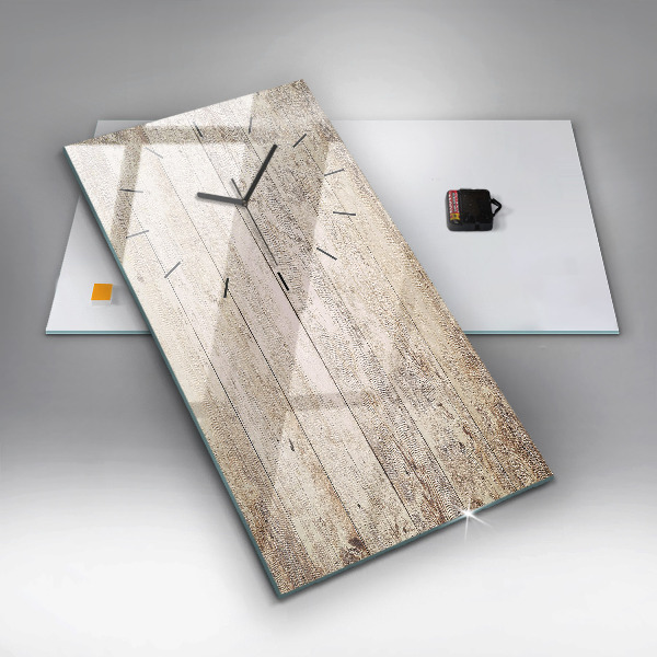 Vertical wall clock Wooden panels