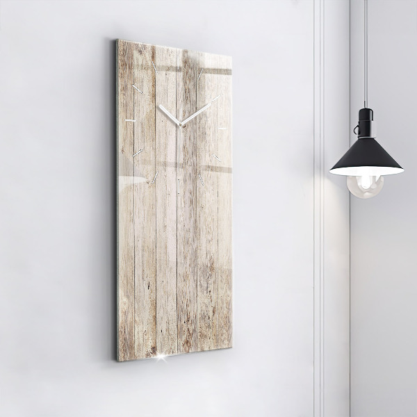 Vertical wall clock Wooden panels