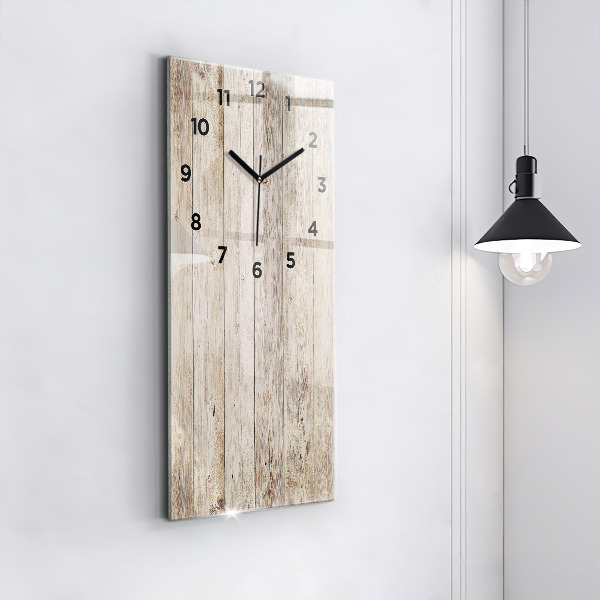 Vertical wall clock Wooden panels