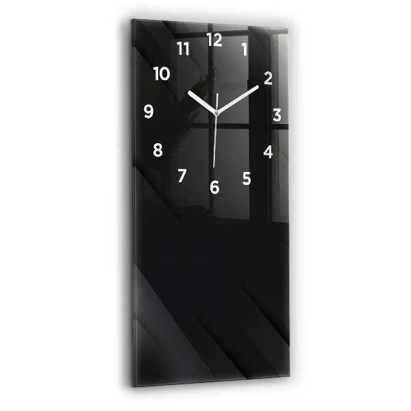 Vertical wall clock Dark wall pattern