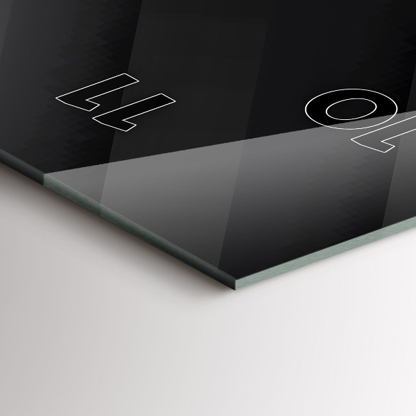 Vertical wall clock Dark wall pattern