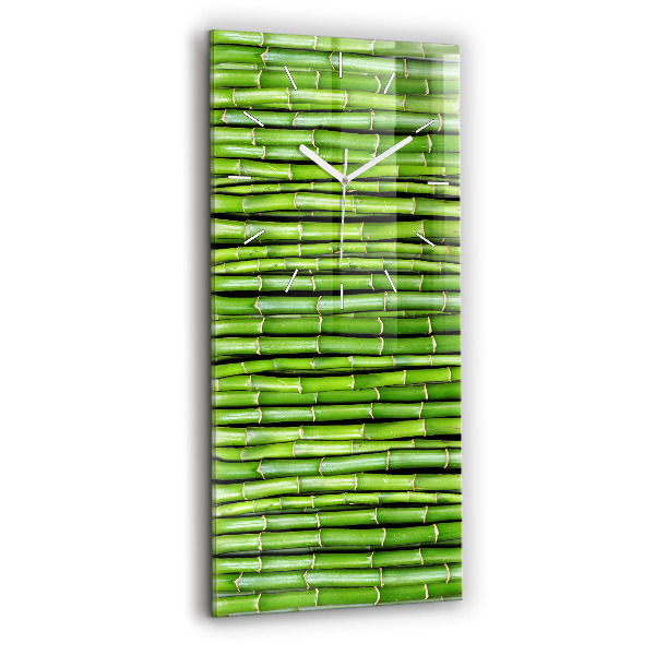 Vertical wall clock Asian Bamboo