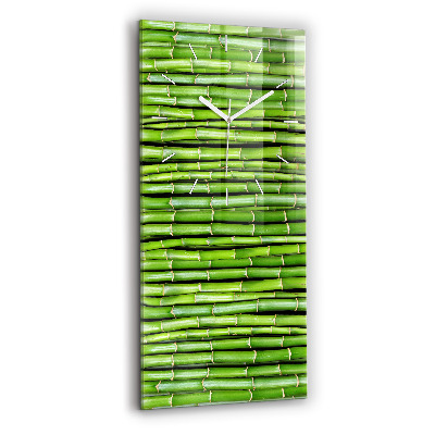 Vertical wall clock Asian Bamboo