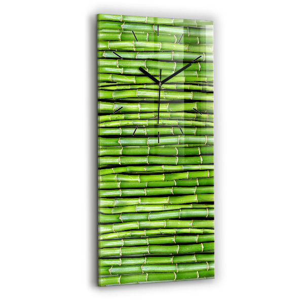 Vertical wall clock Asian Bamboo