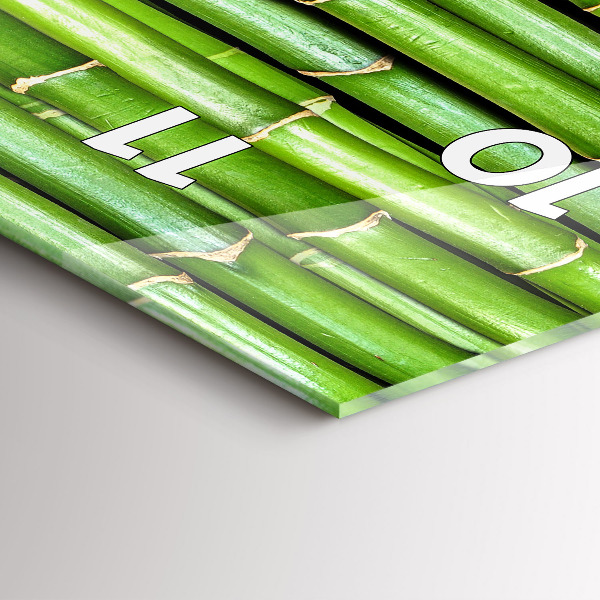 Vertical wall clock Asian Bamboo