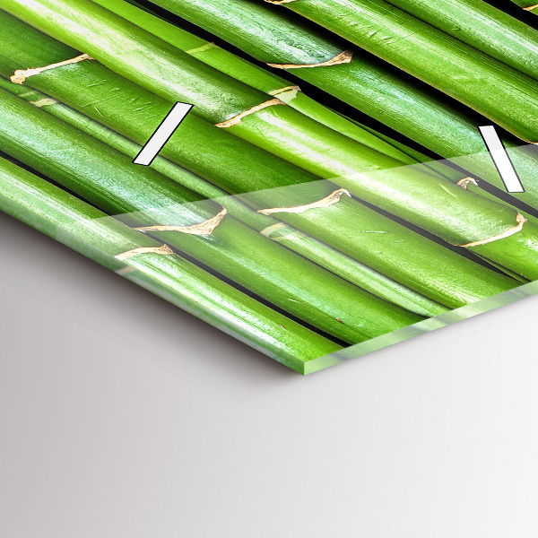 Vertical wall clock Asian Bamboo