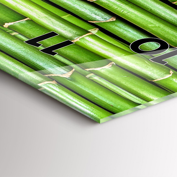 Vertical wall clock Asian Bamboo