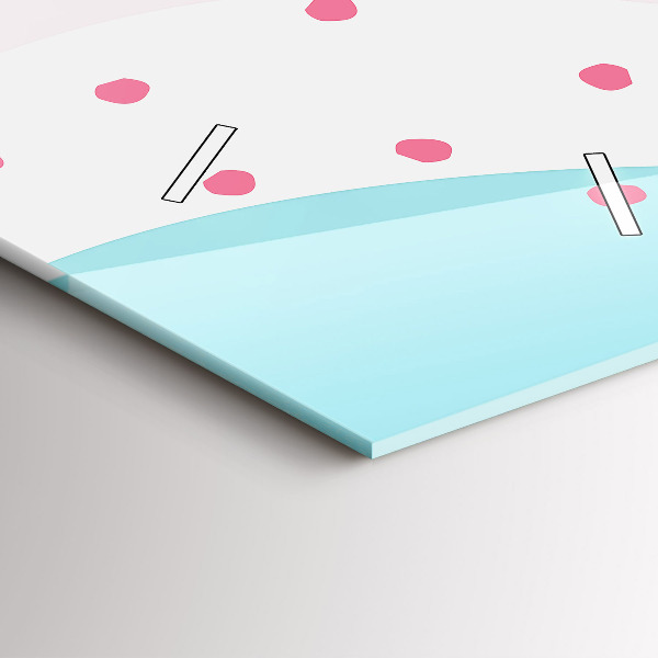 Vertical wall clock Pastel abstraction