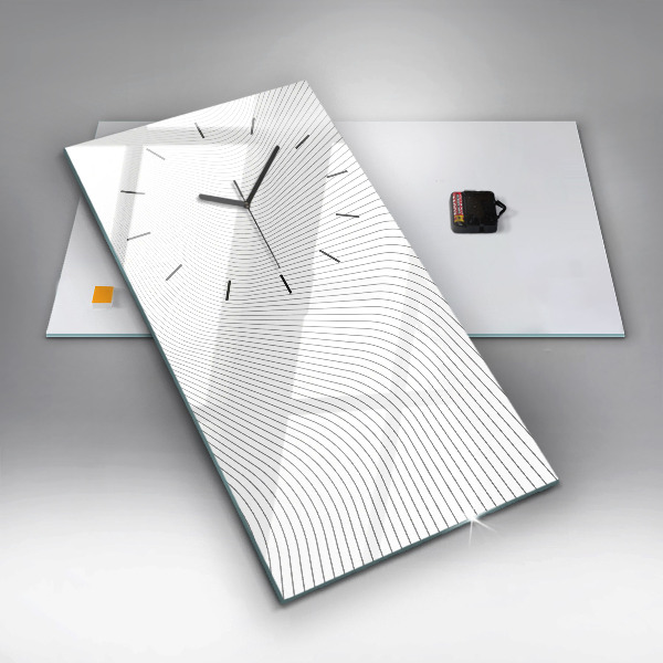 Vertical wall clock Abstraction lines