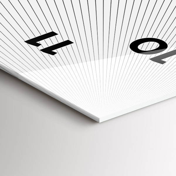 Vertical wall clock Abstraction lines