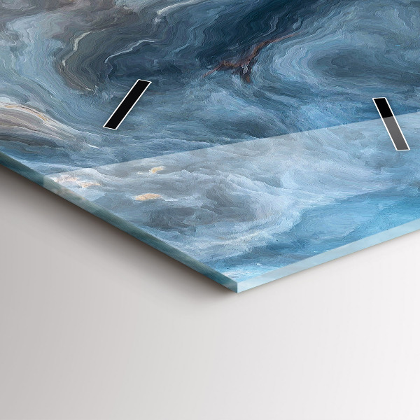 Vertical wall clock Marble pattern