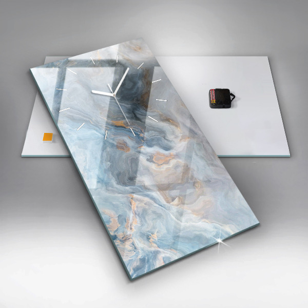 Vertical wall clock Marble pattern