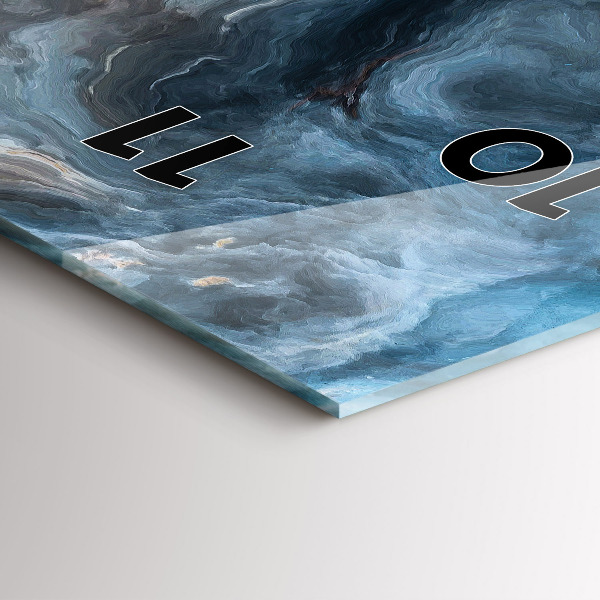 Vertical wall clock Marble pattern