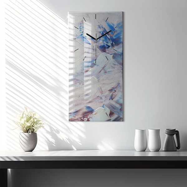 Vertical wall clock Abstract paint texture