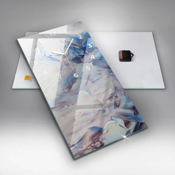 Vertical wall clock Abstract paint texture