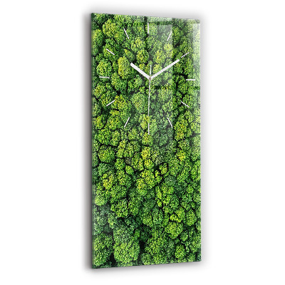Vertical wall clock Forest from above