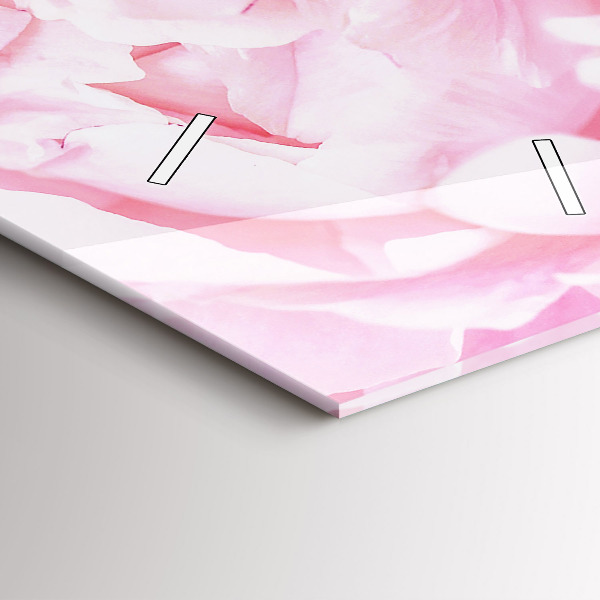 Vertical wall clock Blooming flowers